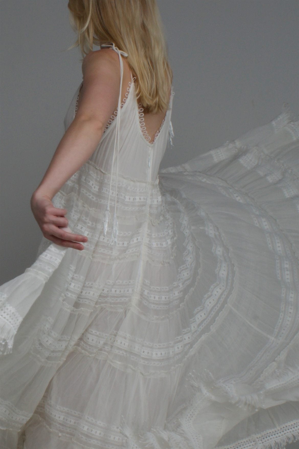 Rococo Sand Cia Maxi Dress in Off White - Tiff'sLux Re